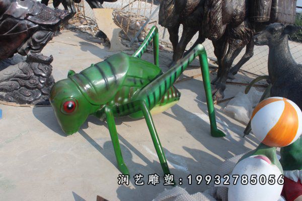 动物玻璃钢蝈蝈雕塑