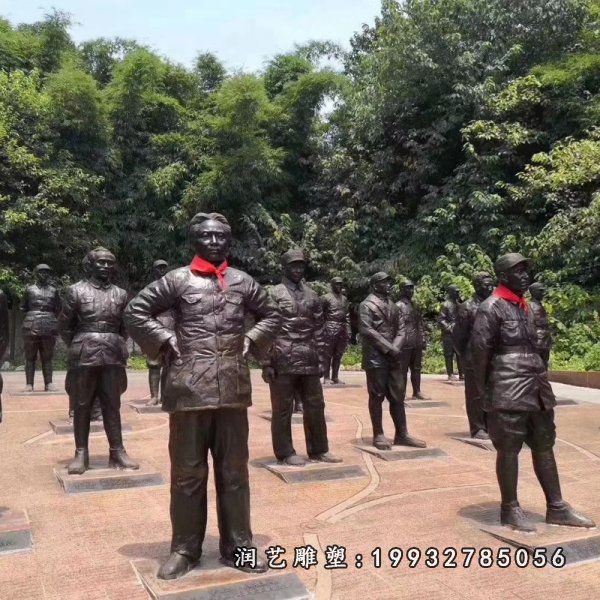 铜雕十大元帅雕塑