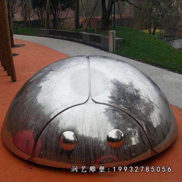 城市不锈钢瓢虫雕塑