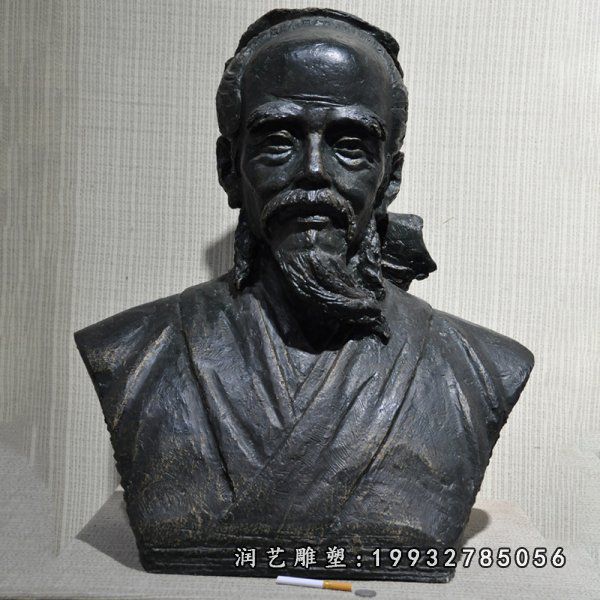 草坪华佗人物铜雕
