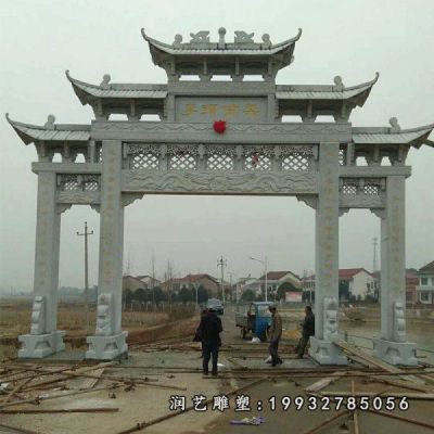 大理石牌楼雕塑
