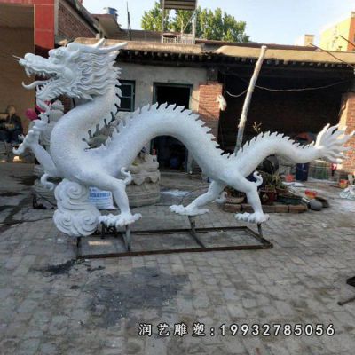 大理石广场龙雕塑