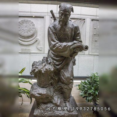 公园铜雕李时珍雕塑