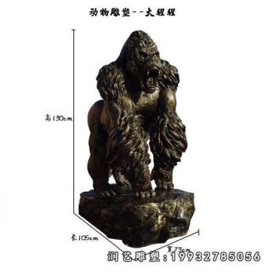 铜雕园林猩猩雕塑