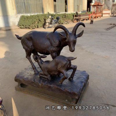 公园动物羊铜雕雕塑
