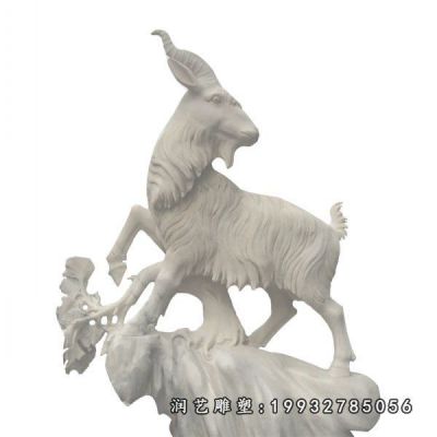 小区羊动物石雕