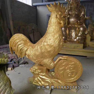 园林鸡动物铜雕