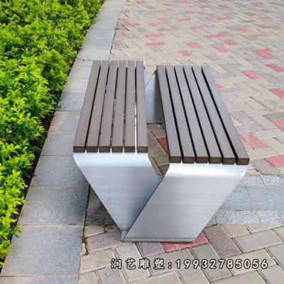 园林不锈钢凳子雕塑