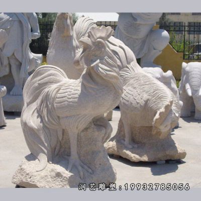 游乐场鸡动物石雕