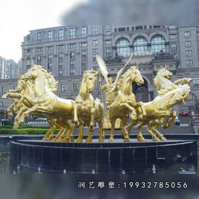 游乐场阿波罗战车铜雕