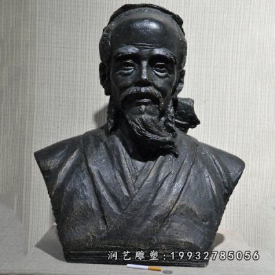 草坪华佗人物铜雕